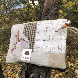 M u s i c. Patchwork kétoldalas sminkcucc-tartó/pipere, Táska & Tok, Neszesszer, Varrás, Patchwork, foltvarrás, MESKA