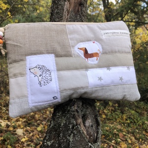 M u s i c. Patchwork kétoldalas sminkcucc-tartó/pipere - táska & tok - neszesszer - Meska.hu