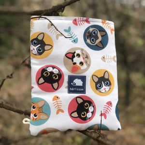 c a t s .  Vidám könyvtok cicafejekkel - Meska.hu