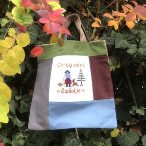 ÖREG NÉNE ŐZIKÉJE. ----> Mini-shopper ovisoknak és az apró kincseiknek  - táska & tok - bevásárlás & shopper táska - shopper, textiltáska, szatyor - Meska.hu