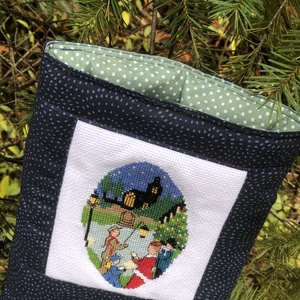 silent night -Éjkék könyvtasak karácsonyi hangulatban - könyv & zene - könyvtok - Meska.hu