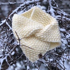 H U N Y O R. Kézzel kötött puha, meleg fülvédő - ruha & divat - sál, sapka, kendő - fejpánt - Meska.hu