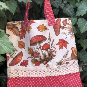 TOADSTOOLS. Gombás shopper.  - táska & tok - bevásárlás & shopper táska - shopper, textiltáska, szatyor - Meska.hu