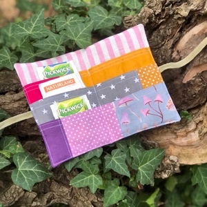 G o m b á k _ patchwork utazó teafiltertartó - otthon & életmód - konyhafelszerelés, tálalás - konyhai tárolás - tea & kávé tárolás - Meska.hu