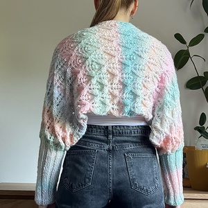 Candy sugar shrug _ Kézzel kötött puha és meleg bolero - ruha & divat - női ruha - bolero - Meska.hu