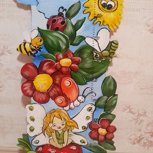  MAGASSÁGMÉRŐ , Otthon & Életmód, Babaszoba, gyerekszoba, Magasságmérő, Festészet, Famegmunkálás, MESKA