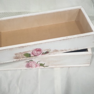 Dekorált fa doboz , Otthon & Életmód, Tárolás & Rendszerezés, Láda, Decoupage, transzfer és szalvétatechnika, MESKA