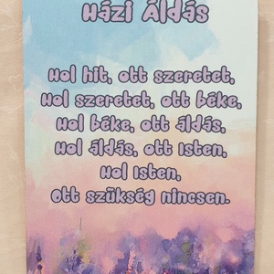 Házi áldás tábla - otthon & életmód - vallás - házi áldás - Meska.hu