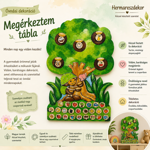 � Megérkeztem tábla � egyedi, kézzel festett óvodai dekoráció - játék & sport - ovis felszerelés - egyéb ovis kiegészítő - Meska.hu