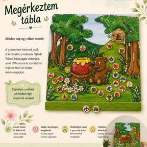 � Megérkeztem tábla � egyedi, kézzel festett óvodai dekoráció - játék & sport - ovis felszerelés - egyéb ovis kiegészítő - Meska.hu