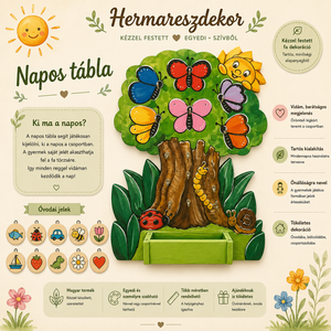 Egyedi Óvodai napos tábla�   Kézzel festett egyedi mintával  Hermareszdekor - játék & sport - ovis felszerelés - egyéb ovis kiegészítő - Meska.hu