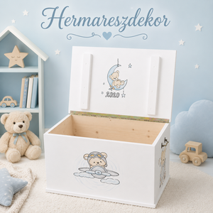 Egyedi kézzel festett kincsesláda névvel vagy felirattal � emlékeknek és kincseknek (40�40�60 cm) - otthon & életmód - tárolás & rendszerezés - láda - Meska.hu