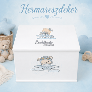 Egyedi kézzel festett kincsesláda névvel vagy felirattal � emlékeknek és kincseknek (40�40�60 cm) - Meska.hu