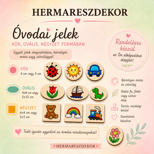 Óvodai jel  - játék & sport - ovis felszerelés - óvodai jelek - Meska.hu