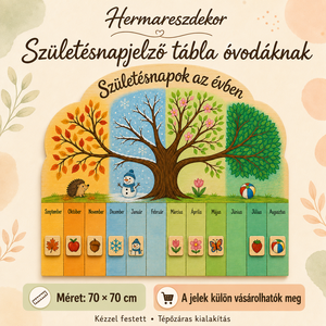 Születésnapi 4 évszak tábla - otthon & életmód - dekoráció - kép & falikép - táblakép - Meska.hu