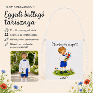 Egyedi ballagó tarisznya névvel és csoport névvel � választható, mesés Hermareszdekor mintával   - táska & tok - kézitáska & válltáska - tarisznya - Meska.hu