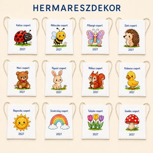 Egyedi ballagó tarisznya névvel és csoport névvel � választható, mesés Hermareszdekor mintával   - táska & tok - kézitáska & válltáska - tarisznya - Meska.hu