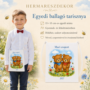 Egyedi ballagó tarisznya névvel és csoport névvel � választható, mesés Hermareszdekor mintával   - táska & tok - kézitáska & válltáska - tarisznya - Meska.hu