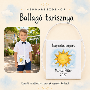 Egyedi ballagó tarisznya névvel és csoport névvel � választható, mesés Hermareszdekor mintával   - táska & tok - kézitáska & válltáska - tarisznya - Meska.hu