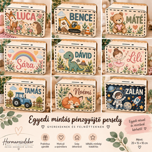 � Egyedi mintás pénzgyűjtő persely � gyerekeknek és felnőtteknek - baba - mama - pelenkázó, babafürdető kellékek - pelenkázó alátét - Meska.hu