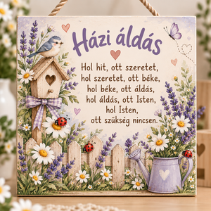  Házi áldás � egyedi, kézzel  fa falitábla Hermareszdekor - Meska.hu