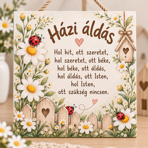  Házi áldás � egyedi, kézzel  fa falitábla Hermareszdekor - otthon & életmód - vallás - házi áldás - Meska.hu