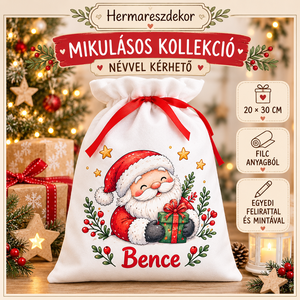 � Egyedi, névre szóló Mikulászsák � Hermareszdekor  - Meska.hu