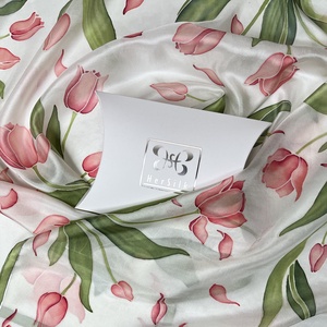 Tulipános tavaszi selyemsál - Meska.hu