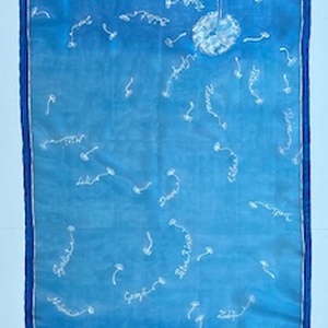 Pitypangos selyemsál nevekkel - ruha & divat - sál, sapka, kendő - sál - Meska.hu