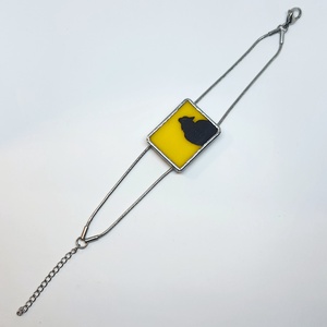 Faragó - Macska kézzel festett karkötő - ékszer - karkötő - karkötő medállal - Meska.hu