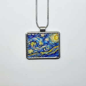 an Gogh - Csillagos éj  medál - ékszer - nyaklánc - medálos nyaklánc - Meska.hu
