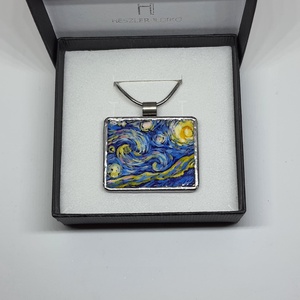 an Gogh - Csillagos éj  medál - ékszer - nyaklánc - medálos nyaklánc - Meska.hu