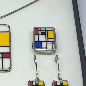 Mondrian - kézzel festett kompozíció - gyűrű - ékszer - gyűrű - figurális gyűrű - Meska.hu Mondrian - kézzel festett kompozíció - gyűrű - ékszer - gyűrű - figurális gyűrű - Meska.hu