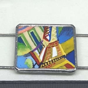 Delaunay - Eiffel torony kézzel festett Karkötő, Ékszer, Karkötő, Karkötő medállal, Ékszerkészítés, Festészet, MESKA