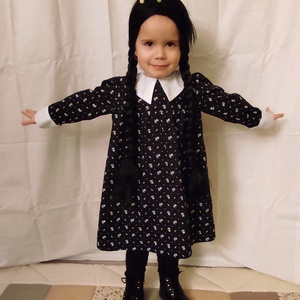 Wednesday Addams lány jelmez  - ruha & divat - jelmez & álarc - jelmez - Meska.hu