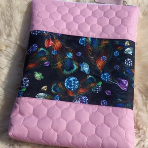 Laptoptartó - rózsaszín - kék-fekete    - táska & tok - Meska.hu