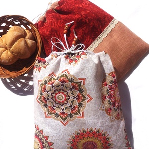 Kenyeres zsák - mandalás/kézműves batikolt - péksüteményes zsák - zero waste-  ajándék - táska & tok - bevásárlás & shopper táska - kenyeres zsák - Meska.hu