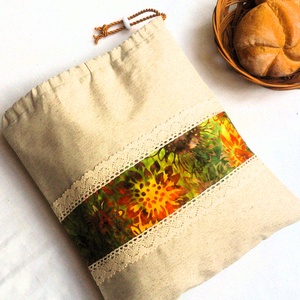 Akciós! Kenyeres zsák - péksüteményes zsák - napraforgós - zero waste- Ajándék - Meska.hu