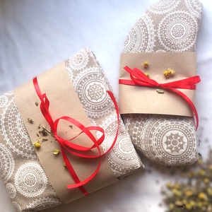 Akciós! Aromaterápiás - Bio relax- szett - szempárna +testpárna - ajándék  - mandalás - szépségápolás - egészségmegőrzési kellékek - gyógynövénypárna - Meska.hu