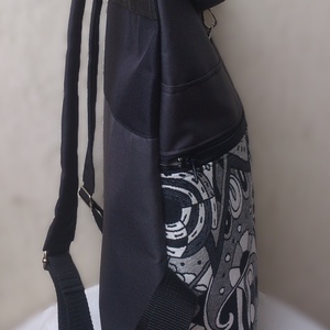 Akciós! Picasso mintás hátizsák-  rolltop - laptop táska- Nagy méret- valódi bőrrel- ajándék - unisex - táska & tok - hátizsák - roll top hátizsák - Meska.hu
