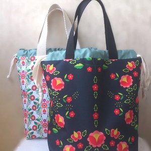 Népies - folklór mintás Vízálló ételhordó/ ebédes táska - ajándék- projekt bag -  - Meska.hu