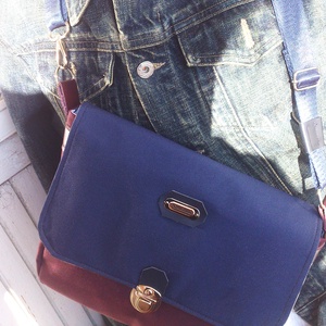 Padlizsán - kék - crossbody válltáska/testtáska - ajándék-  - Meska.hu