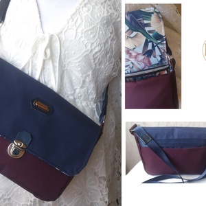 Padlizsán - kék - crossbody válltáska/testtáska - ajándék- variálható táska - Heva táska  - táska & tok - variálható táska - Meska.hu