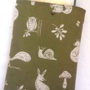 Erdei állatok - könyv védő/ tablet tok - vízálló - neszivel szettben - karácsony - ajándék  - könyv & zene - könyvtok - Meska.hu