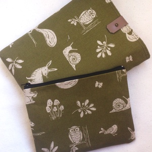 Erdei állatok - könyv védő/ tablet tok - vízálló - neszivel szettben - karácsony - ajándék  - könyv & zene - könyvtok - Meska.hu