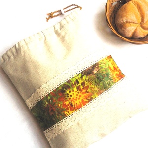 Akciós! Kenyeres zsák - péksüteményes zsák - napraforgós - zero waste- Ajándék - Meska.hu
