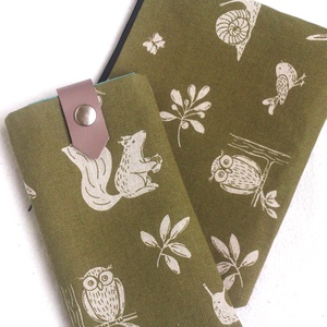 Erdei állatok - telefontok/szemüvegtok + neszivel szettben - ajándék  - Meska.hu