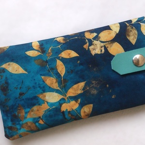 Türkizkék - arany vízálló szemüveg/telefontok - ajándék  - táska & tok - pénztárca & más tok - szemüvegtok - Meska.hu