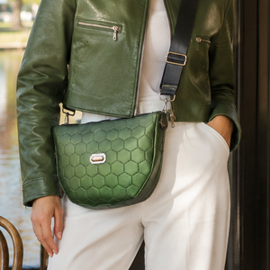 Cross body - oliva- oldaltáska, testtáska - ajándék - Heva táska - születésnap - névnap - Meska.hu