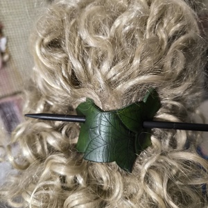 Bőr hajcsat - ruha & divat - hajdísz & hajcsat - hajcsat & hajtű - Meska.hu